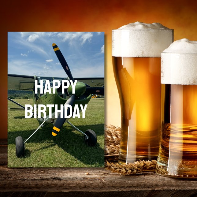 Airplane photo, Cool Aviation Pilot Birthday Card (Creator Uploaded)