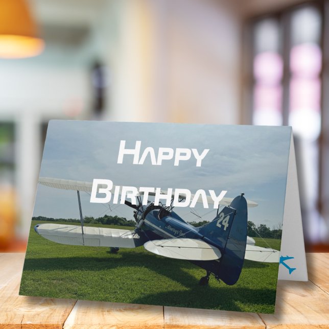 Airplane photo, Cool Aviation Pilot Birthday Card (Creator Uploaded)