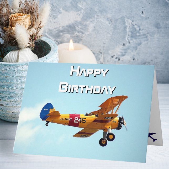 Airplane photo,Cool Aviation Pilot Birthday Card (Creator Uploaded)