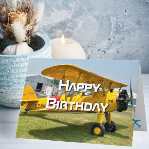 Airplane photo,Cool Aviation Pilot Birthday Card