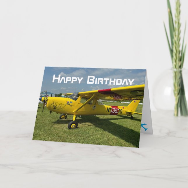 Airplane photo, Cool Aviation Pilot Birthday Card (Front)