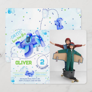 Airplane Photo Invitations
