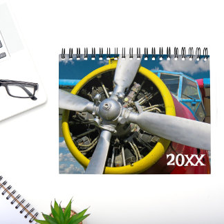 Airplane Photo Jet Fighter Fun Aviation 12 month Calendar