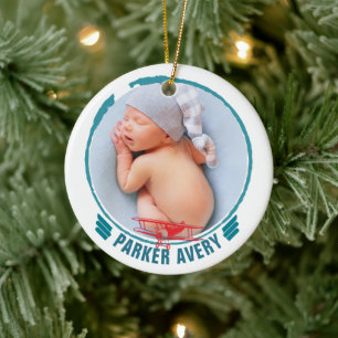Airplane Photo Personalized Ceramic Ornament