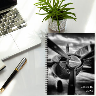 Airplane Photo Pilot Aviator Fun Aviation Custom Notebook