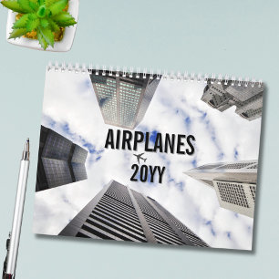 Airplane  Photo Pilot Aviator Fun Simple 12 Month Calendar