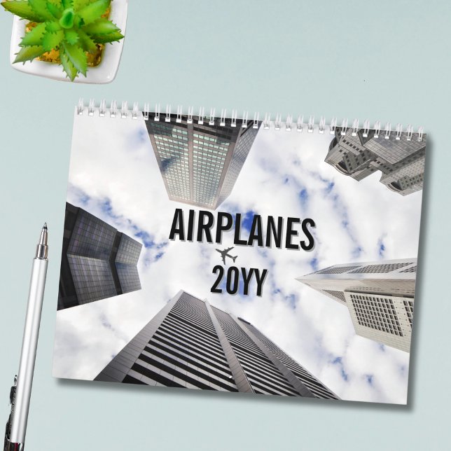 Airplane  Photo Pilot Aviator Fun Simple 12 Month Calendar (Creator Uploaded)
