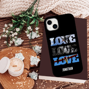 Airplane Photos in LOVE frame, Aviation Custom Case-Mate iPhone 14 Plus Case