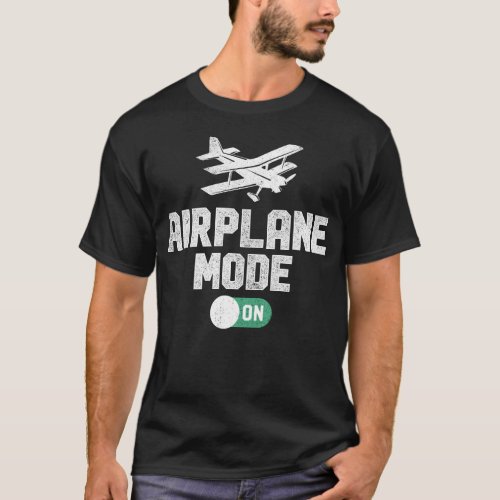 Airplane Pilot Aircraft Airplane Mode On Vintage T_Shirt