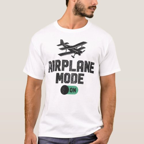 Airplane Pilot Aircraft Airplane Mode On Vintage T_Shirt