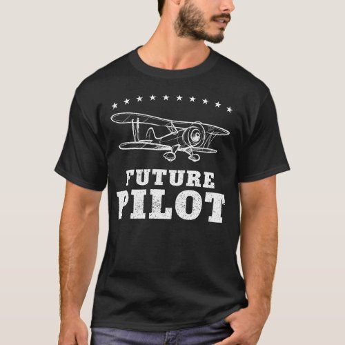 Airplane Pilot Aircraft Future Pilot Vintage T_Shirt