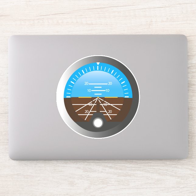 Airplane Pilot Attitude Gyro Cockpit Dial Sticker (Computer)