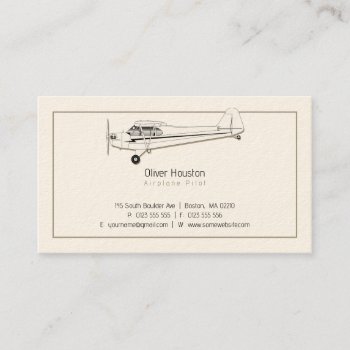 Airplane Pilot | Aviation Business Card by bestcards4u at Zazzle
