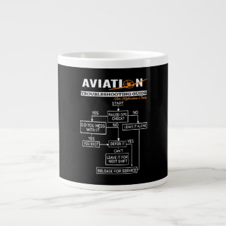 Airplane Pilot Aviation Trouble Shooting Guide Giant Coffee Mug