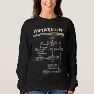 Airplane Pilot Aviation Trouble Shooting Guide Sweatshirt