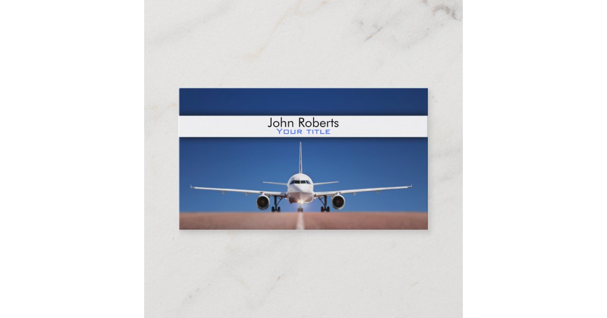 Airplane pilot business card | Zazzle