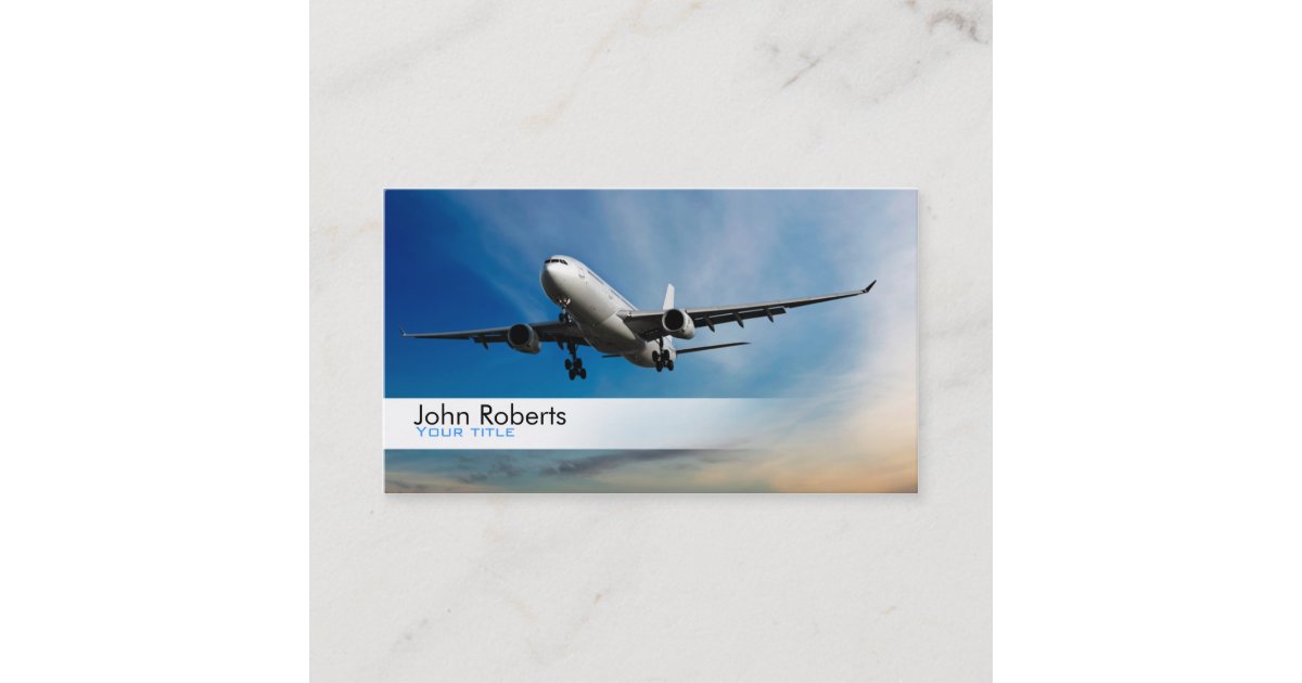 Airplane pilot business card | Zazzle