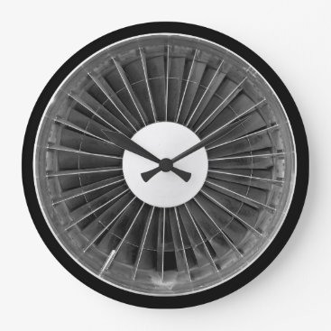Airplane Pilot Engine Turbine Wall Clock