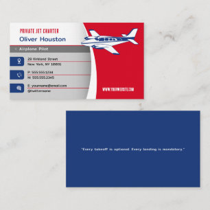 Airplane Pilot   Flight Business Card
