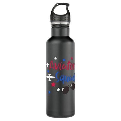 Airplane Pilot Flying Cool Aviator Gift Stainless Steel Water Bottle