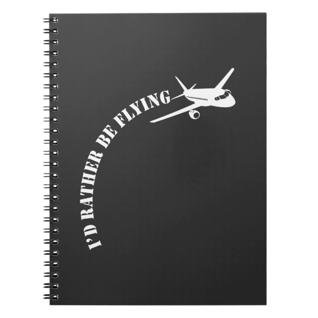 Airplane Pilot Flying Plane Aviation Enthusiast Notebook (Front)