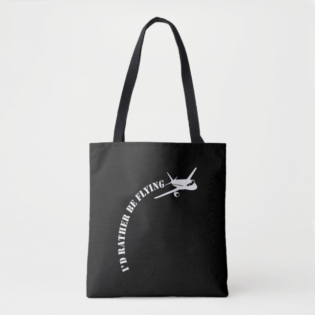 Airplane Pilot Flying Plane Aviation Enthusiast Tote Bag (Front)
