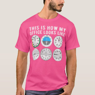 Airplane Pilot Funny Gift This Is How My Office Lo T-Shirt