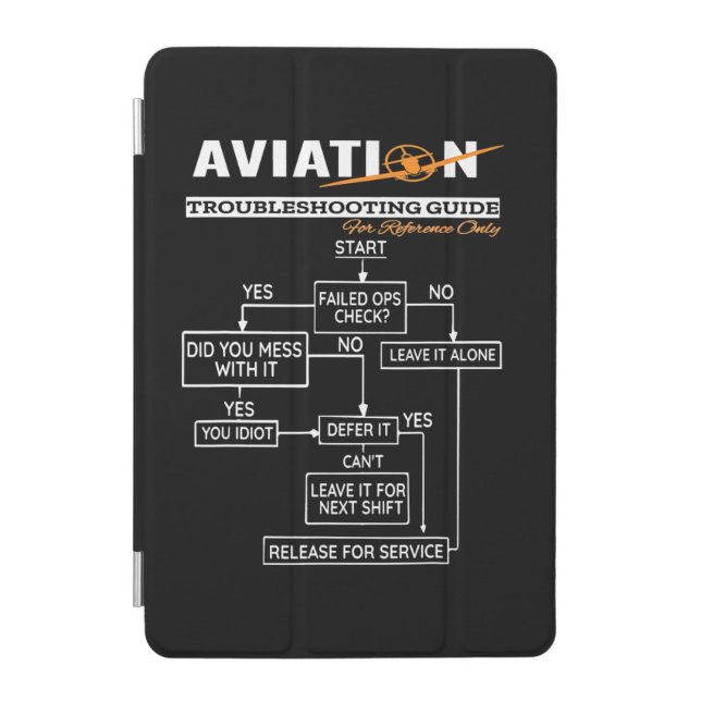 Airplane Pilot  Funny Pilot Troubleshooting Guide iPad Mini Cover (Front)