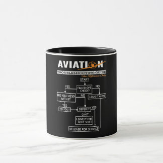 Airplane Pilot  Funny Pilot Troubleshooting Guide Mug