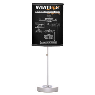 Airplane Pilot Funny Pilot Troubleshooting Guide Table Lamp