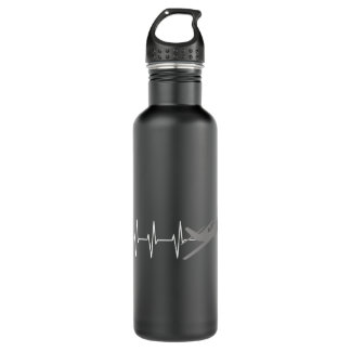 Airplane Pilot Heartbeat Flying Plane Aviation Hoo Stainless Steel Water Bottle