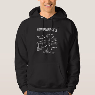 Airplane Pilot How Planes Fly Funny Aviation Gift Hoodie