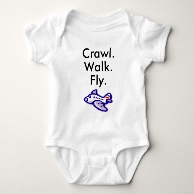 Airplane Pilot Newborn Gift, Future Pilot Baby Bodysuit (Front)