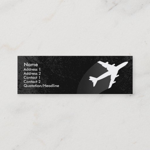 Customizable Airplane Pilot or flight attendant business card
