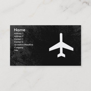 Airplane Pilot Or Flight Attendant Business Cards by businesscardtemplate at Zazzle