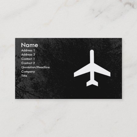 Airplane Pilot Or Flight Attendant Business Cards