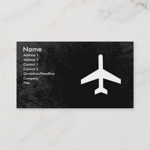 Airplane Pilot or flight attendant business cards