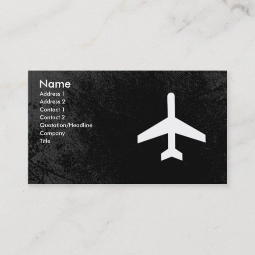Customizable Airplane Pilot or flight attendant business cards