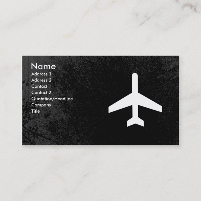 Airplane Pilot or flight attendant business cards (Front)