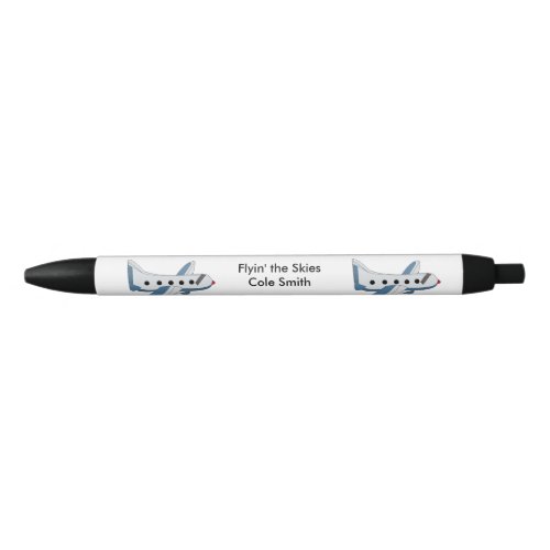 Airplane Pilot or Flight Design Black Ink Pen