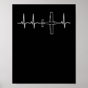 Airplane Pilot Pilot Heartbeat Flying Gift Poster
