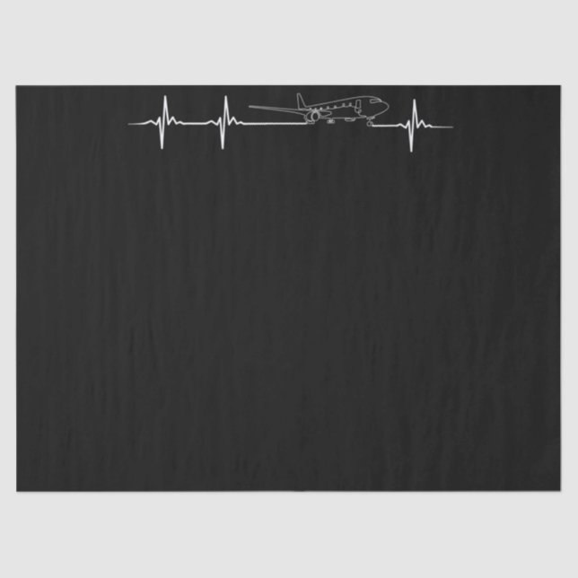 Airplane Pilot Pilot Heartbeat Tissue Paper (Front)