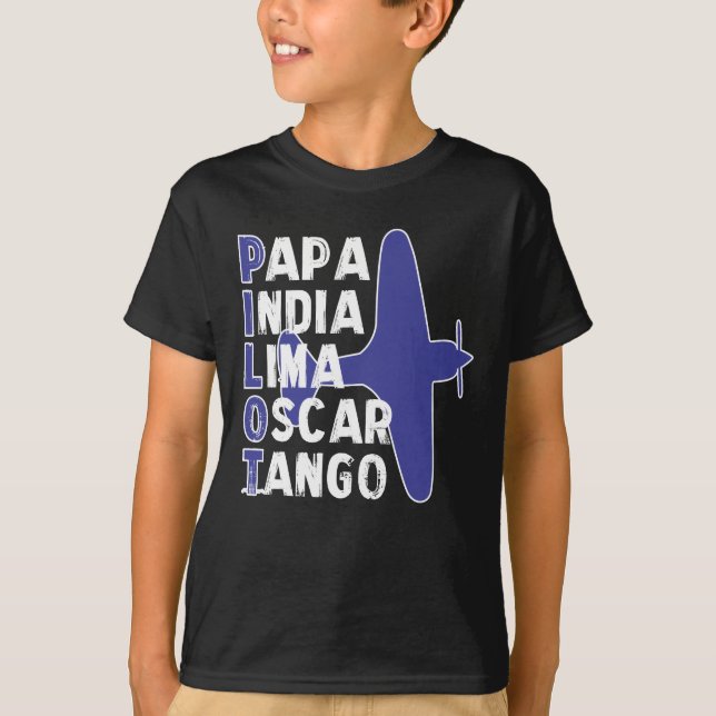 Airplane Pilot Plane Flying Aircraft T-Shirt (Front)