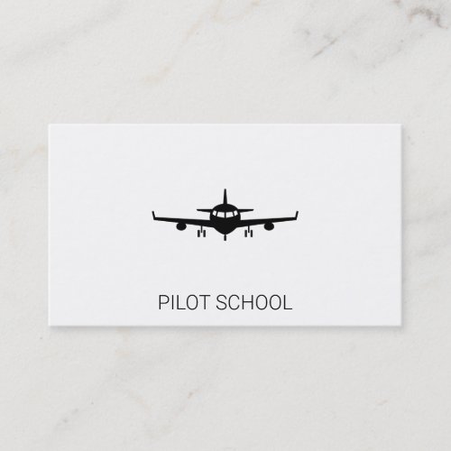 Airplane  Pilot School  Private Flights Business Card