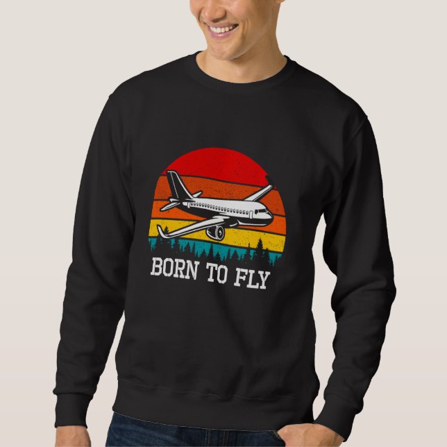 Airplane Pilot Shirt Born To Fly (Front)