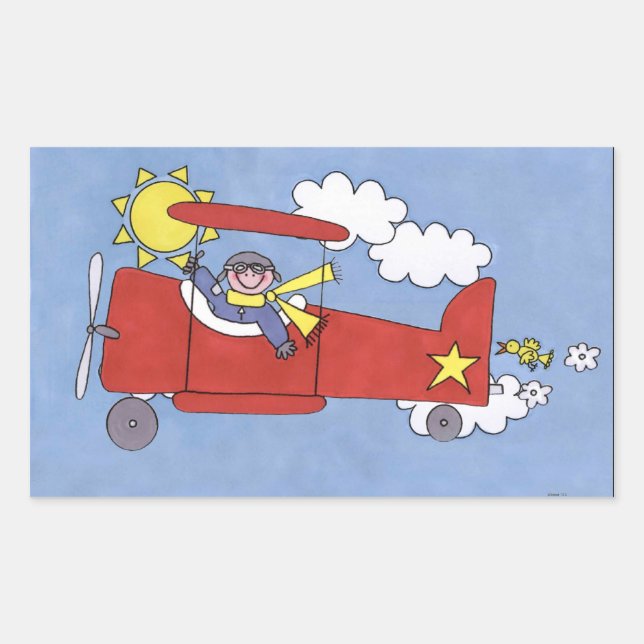 airplane pilot sticker (Front)