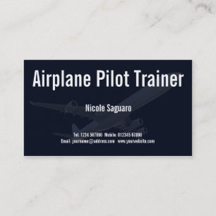 Airplane Pilot Trainer Business Card