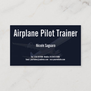 Airplane Pilot Trainer Business Card