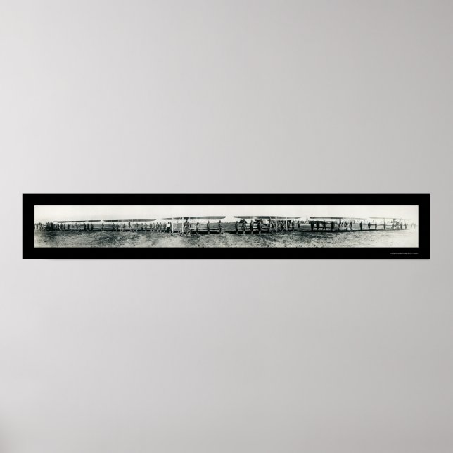 Airplane Pilots WWI Photo 1913 Poster (Front)