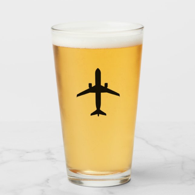Airplane Pint Glass (Front Filled)